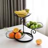 Iron Fruit Bowls Stand Lotus Leaf Shape Table Countertop Holder  Bread Snack Display