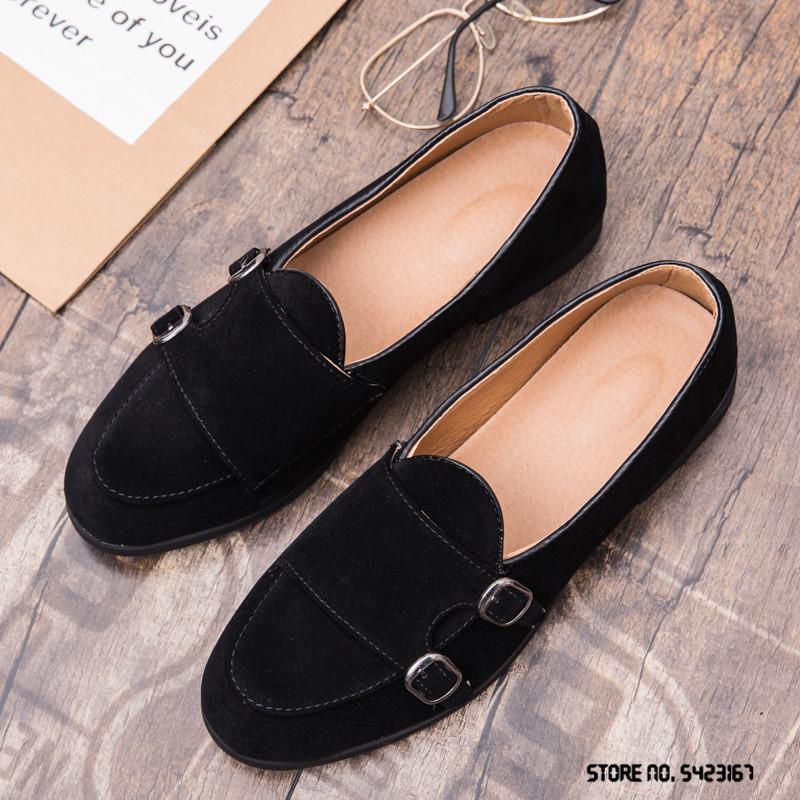 Мода Мода Новый Дизайнер Британская Замша Монки Ремешок Кожаные Туфли На Плоской Подошве Для Мужчин Платье Формальные Свадебные Выпускные Оксфорды Zapatos Hombre