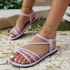 2025 Новые летние повседневные сандалии для женщин, плоская обувь, мягкая подошва из ЭВА, легкие, женские, для ежедневной ходьбы, сандалии, уличная обувь