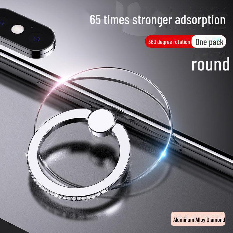 Прозрачная подставка для телефона с бриллиантами, вращающаяся на 360°, с прочным клеем