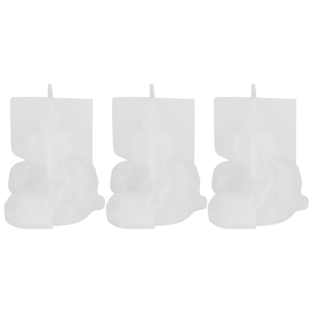 3pcs Food-Grade Silicone Bear Resin Mould Cute Bear 3D Shape Animal Silicone Mould Chubby Bear Transparent Bear Candy Mould