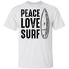 Peace Love Surf Ocean Beach T-Shirt