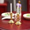1:12 Dollhouse Miniature Furniture Accessories Gold Candlestick Pair