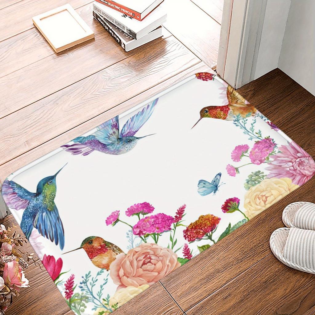1PC Vintage Motorcycle Rider Kitchen Rug Non-Slip Door Mat Pop design Bathroom Rug Bath Mat Carpet for Home Sink Laundry Decor