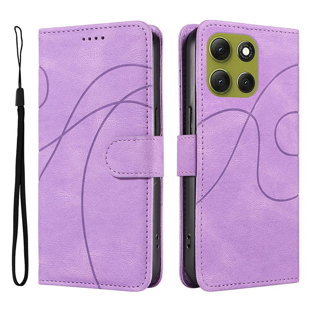 Магнитный кожаный чехол-кошелек для Moto G86 G85 G84 G56 G54 G34 G06 G05 G15 G24 G55 G35 G75 Edge 50 60 Pro Ultra Обложка Curve Line