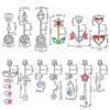 Heart Bow Pendant Belly Button Ring For Women Girls Navel Piercing Jewelry Accessories Sexy Delicate Belly Ring Gifts