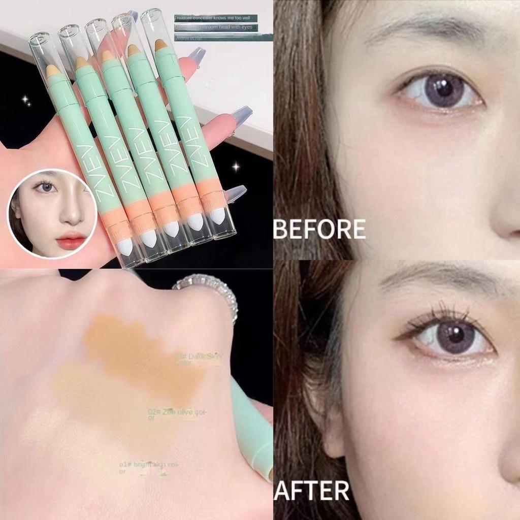 Soft Natural Concealer Pen Sleeper Silk Pen Long-lasting Waterproof Lazy Cover Spot Acne Mark Dark Eye Circles Freckle Brightening Student Makeup