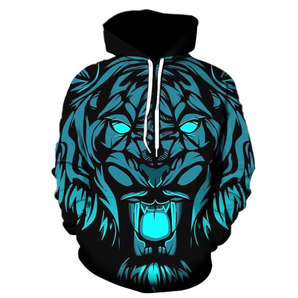 Осенняя новинка Tiger Series Printed Sweatshirt 3D Sweatshirt Men's Loose Pullover Hoodie Sweatshirt