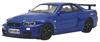Kyosho Original Scale Nismo R34 Finished Model K07130LBL 1/64 [MOTN] GT-R Z-tune LED-Equipped (Bayside Blue)