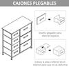 7-Drawer Fabric Chest of Drawers Multifunctional Storage Cabinet for Bedroom Living Room Hallway 63.5x30x71 cm Grey