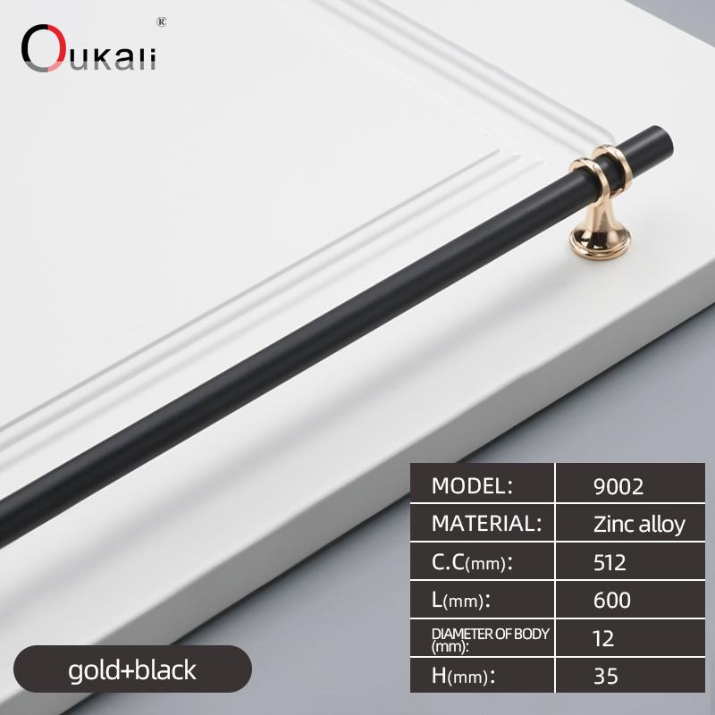 Oukali Promotion Factory Top Seller Zinc Alloy New T Bar Pull Kitchen Cupboard Cabinet Drawer Door Long Knurled Handles