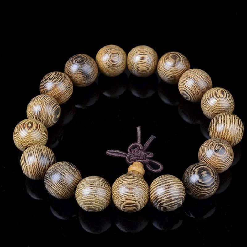 Natural Wenge Bead Bracelet Single Circle Bead Bracelet