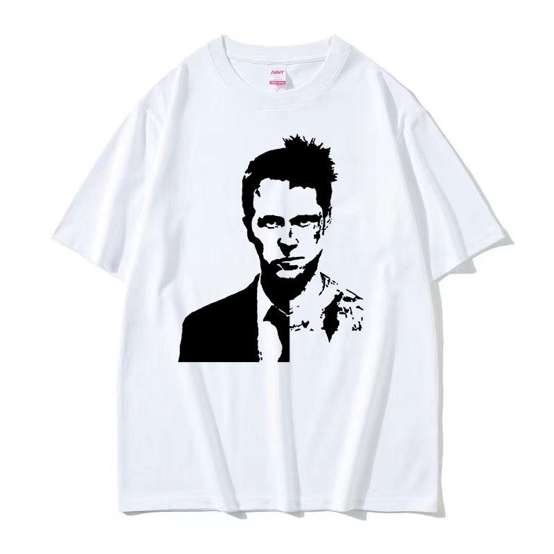 Винтажная футболка с принтом Fight Club, унисекс, высокое качество, модная хлопковая футболка, летняя повседневная, оверсайз, стритвир