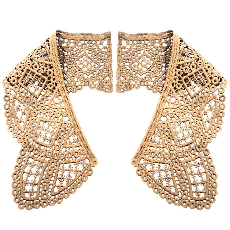 Milk Silk Embroidered Collar, Water-Soluble Lace False Collar, Hollow Corsage, Embroidered Shoulder Collar Accessories, Doll Collar.