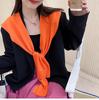 Trendy Korean Style Women's Air-Conditioned Knitted Shawl – Red Sleeveless Vest for All Seasons with Neck Protection