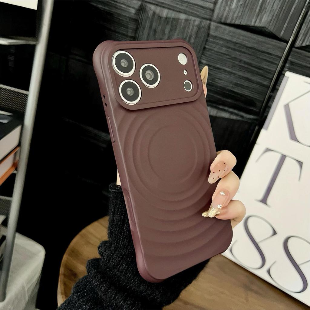 Магнитный чехол из жидкого силикона для iPhone 17 Pro Max с дизайном Apple 16 Wave