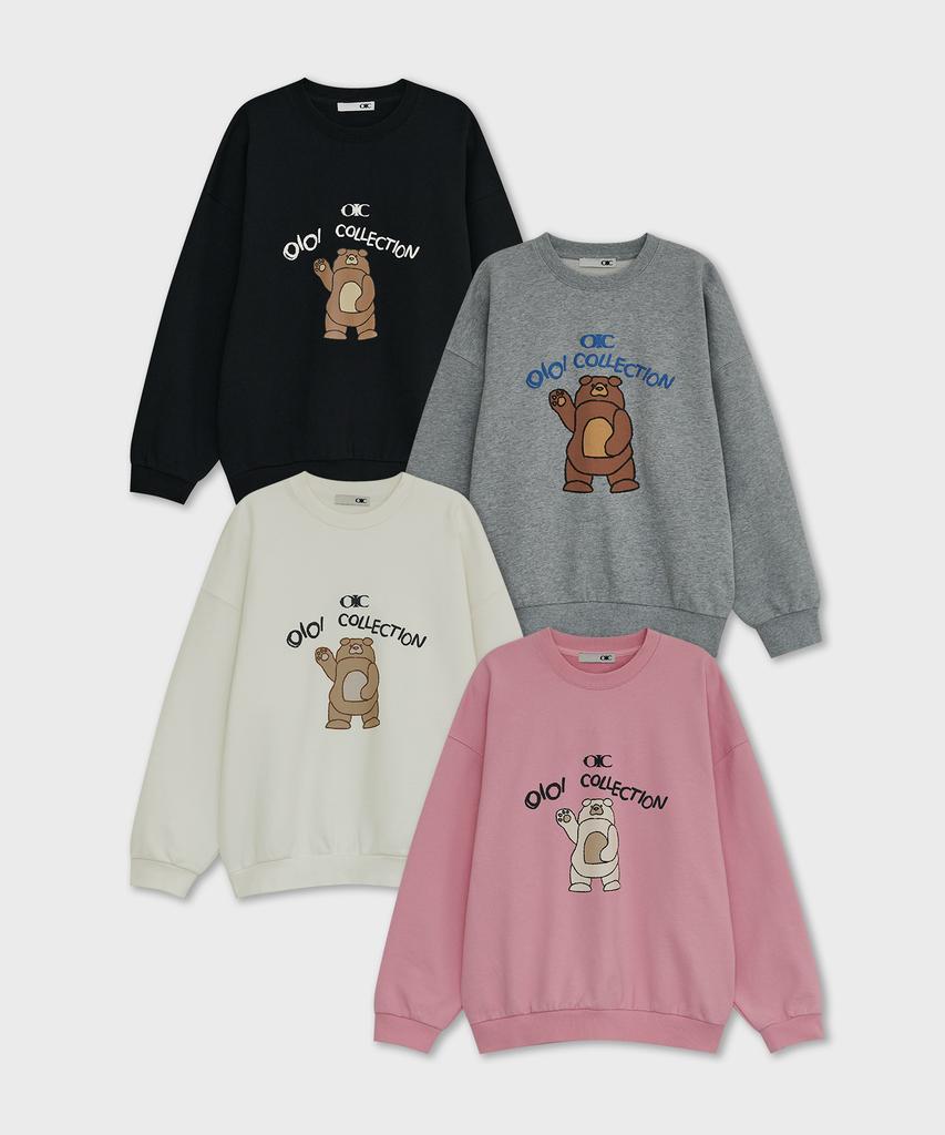 OIOI COLLECTION Hello Bear Sweatshirt (4 Colors)