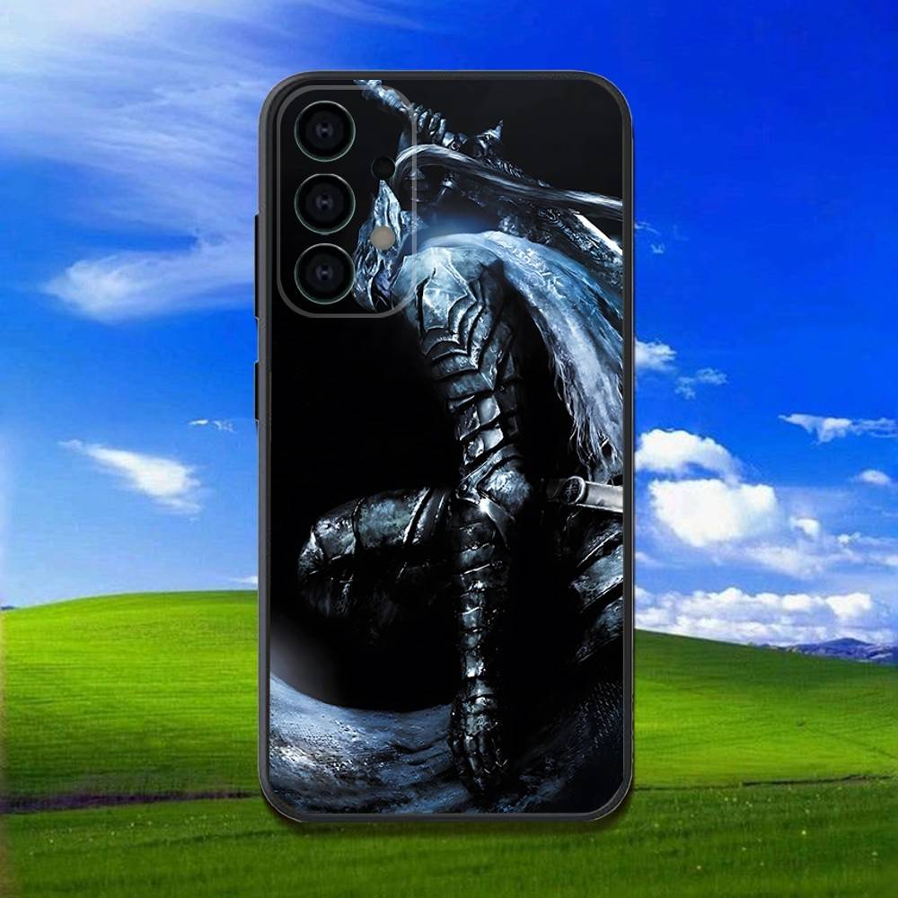 Чехол для телефона Samsung Galaxy A13, A21s, A22, A31, A32, A52, A53, A71, A80, D-Dark S-Souls Game Мягкий Черный Корпус