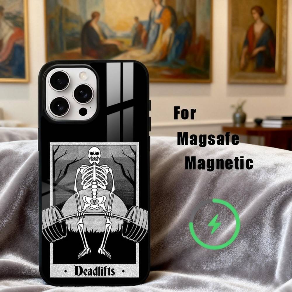 Чехол для телефона Gym F-Fitness B-Bodybuilding для iPhone 17,16,15,14,13,12,Plus,Pro,Max с поддержкой Magsafe Магнитной Беспроводной Зарядки