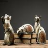 Креативная статуэтка сиамского кота Прекрасные животные Украшения Декор для стола Современные поделки Котёнок Скульптура из смолы Эстетичный декор для комнаты