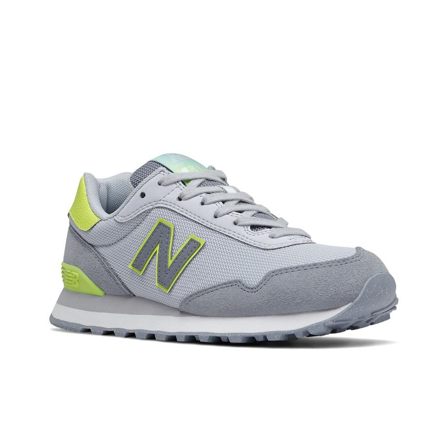 New Balance Nb 515 Ежедневные амортизирующие обертки Прочные низкие марафонские кроссовки Женская кроссовка Серо-желтый WL515OVC