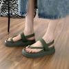 Beach Outdoor Sandals for Women Round Toe Tip Platform Woman Shoes Summer Wholesale Fashion Vintage 2025 Trend Luxury Footwear