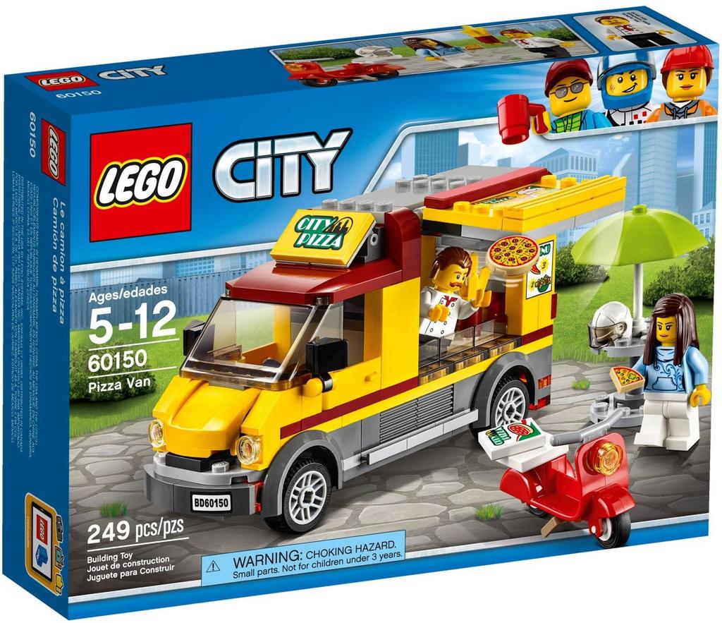 LEGO City Pizza Shop Truck 60150 Block Toy Boys Car