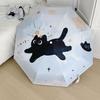 3-Ribs Cartoon Cat Umbrella Automatic Lightweight Cat Sun Protection Umbrella UV Protection Waterproof Folding Sun Umbrella