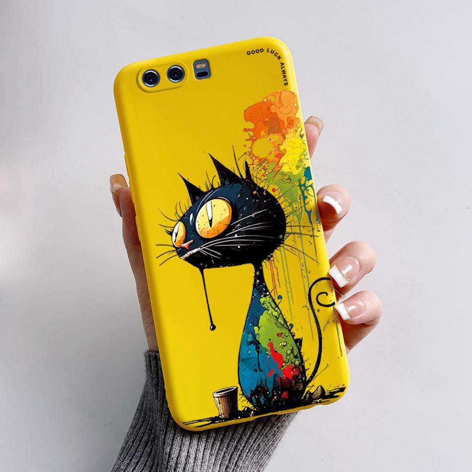 For HUAWEI P10 Case P10 Plus Cover Cute Bear Cartoon Frog Soft Matte Silicone Phone Case For HUAWEI P10 P 10 Plus Protector Case