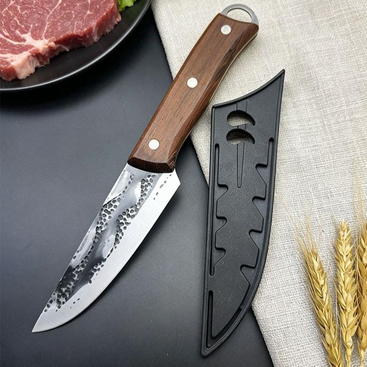 Профессиональный нож для разделки мяса из нержавеющей стали с изогнутым лезвием, кухонный нож-резак для разделки и обрезки мяса, птицы, рыбы