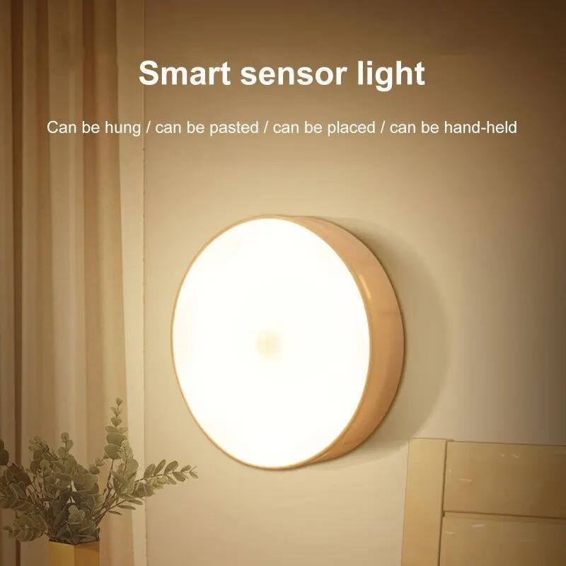 Smart LED Human Body Sensor Night Lights Emergency Automatic Lighting USB Charging Wireless Magentic Suction LED Cabinet lights