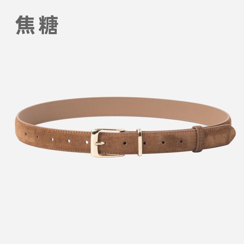 Ремень женский из замши и коровьей кожи для повседневных брюк, джинсов, юбок, декоративная пряжка, женский ремень премиум-класса, специальное предложение для
