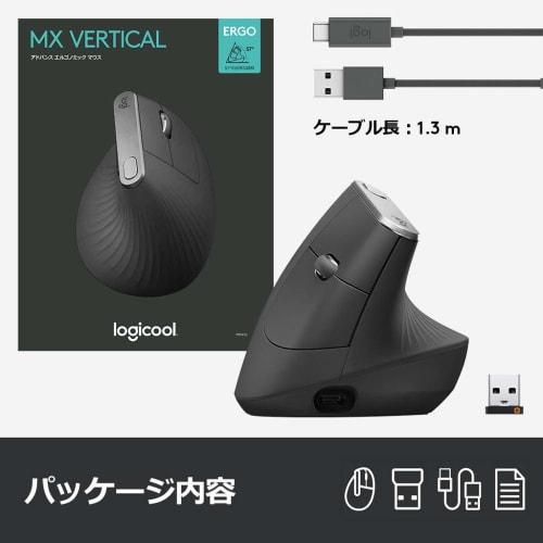 Logitech Wireless Mouse Беспроводная мышь MXV1s MX Vertical Advanced Эргономичная мышь Unifying Bluetooth Быстрая зарядка Совместимость с FLOW 6 кнопок Беспроводная