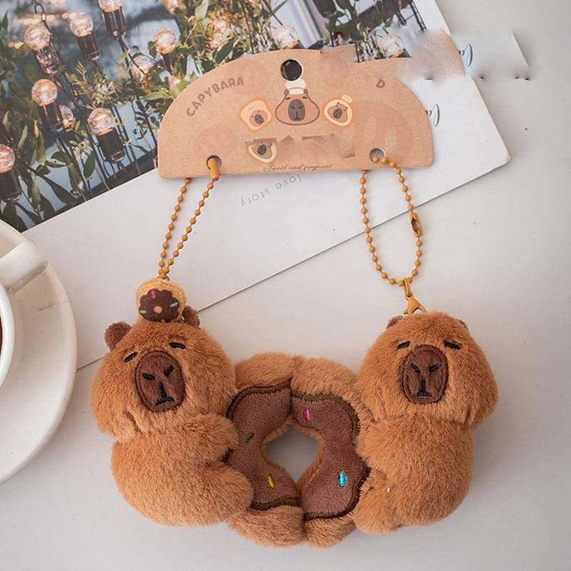 Capybara Plush Toy Keychain Creative Adorable Pendant Collectors Gifts Dolls