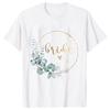 Team Bride Bridesmaid Bridal Flower Wreath Tees Unisexs Bachelorette Party Tops Friends Wedding Single Farewell Shirt Clothing
