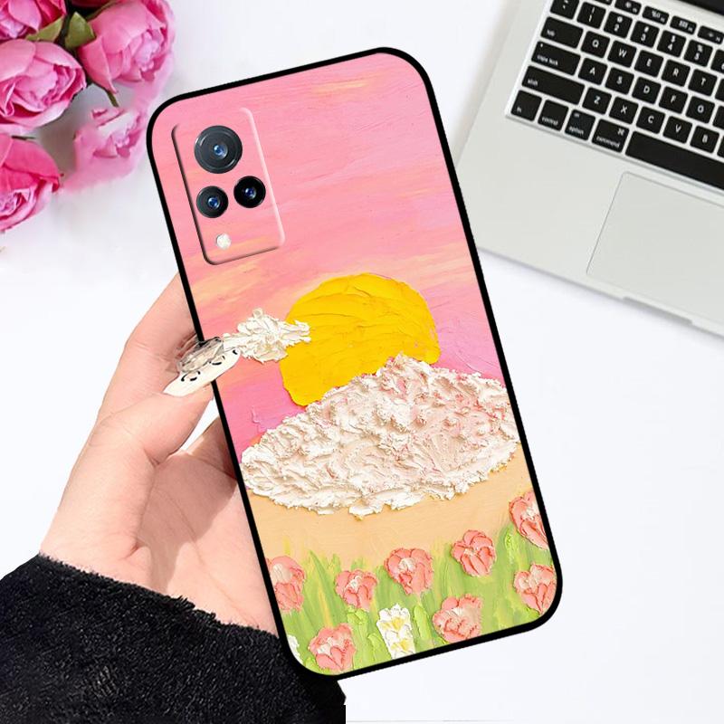 Чехол для Vivo V21 4G 5G V21s V2066 V2050 Мультяшное Животное Мягкий Силиконовый TPU Чехол для Телефона Для V21e V2061 V2055 Ударопрочный Бампер