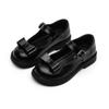 Girls Leather Shoes British Style Fashion Bow-knot Kids Oxfords Children Formal Leather Shoes for Wedding Performance Black Soft