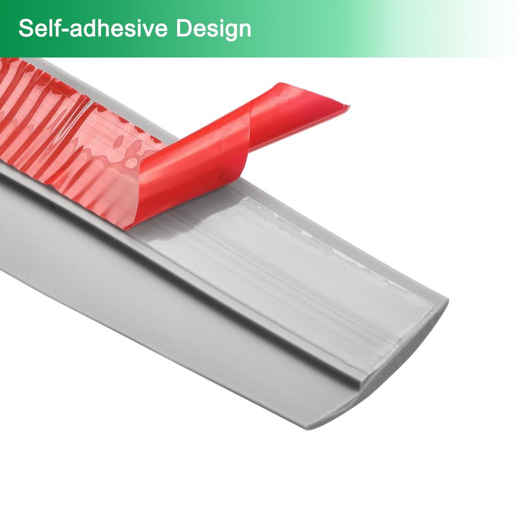 Uxcell Напольная переходная полоса, самоклеящаяся ковровая переходная кромка, 1 метр, ПВХ-полоса для пола высотой 3 мм и менее, серая, 3,3 фута