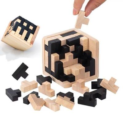 Забавные деревянные головоломки Iq Toys 54T кубик развивающие игрушки для детей интеллектуальная игра для взрослых и любителей головоломок