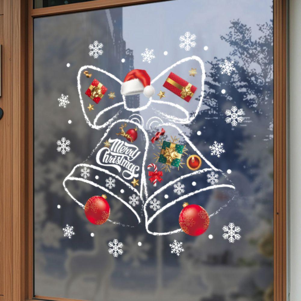 Large Merry Christmas Window Decal Waterproof Christmas Window Stickers Party
