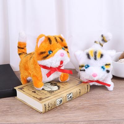 Электронные домашние животные, кошки, куклы, плюшевые кошки, ходьба, лай, детская развивающая игрушка