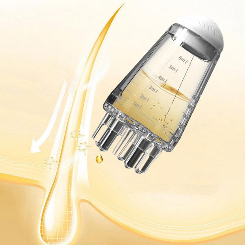 Мини-портативный аппликатор для кожи головы, жидкая расческа для корней волос, массажная медицинская расческа для волос для роста волос, сыворотка, масло, пита...