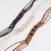 New Boho Style Waist Rope Hand-woven Wood Bead Waist Rope Vacation Casual Natural Skirt Belt Women's Waist Rope