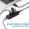 4 Ports High Speed USB 2.0 Hub Extension Splitter Adapter for PC Computer Laptop