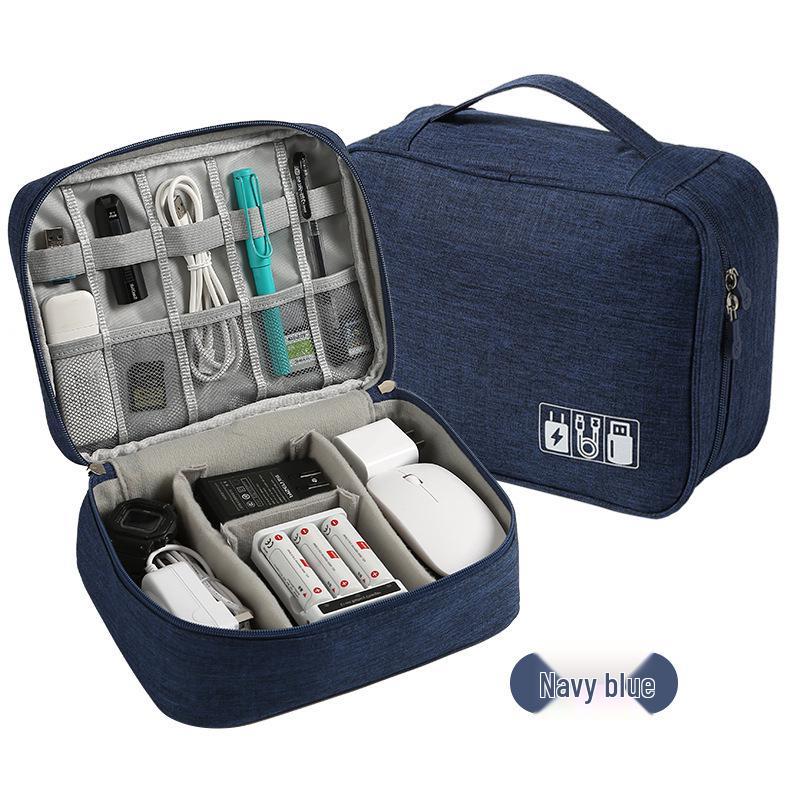 Портативная водонепроницаемая многофункциональная сумка для хранения большой вместимости для кабелей для передачи данных и зарядных устройств