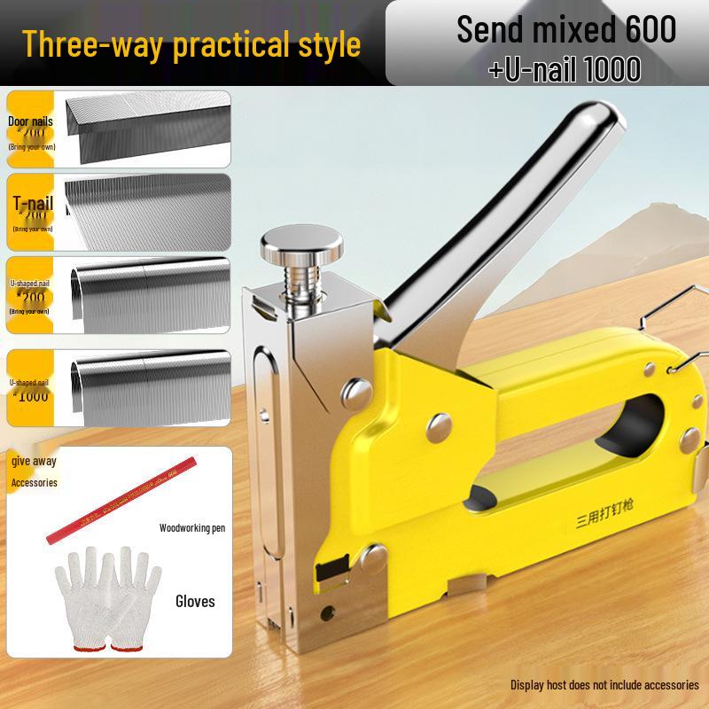 Chuangyi Industrial Grade Pneumatic Nail & Staple Gun for Woodworking & Decoration