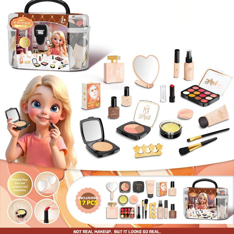 Non-Toxic Kids Toys Simulation Cosmetics Set Pretend Play Makeup Toys For Children Play House Simulation Make Up Educational Toys Gifts