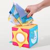 Baby Sensory Tissue Box Toy Crinkle Sound Soft Pull & Play Cube Toy Enhances Sensory Motor Skills Multi-sensory Tissue Box Kit for 0-3 Years