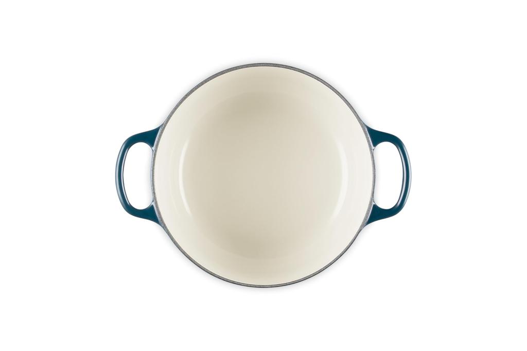 Литая эмалированная кастрюля Le Creuset Signature Cocotte Ronde 20 см Nuit Navy, совместимая с газовой духовкой IH, японская [Авторизованный продукт]