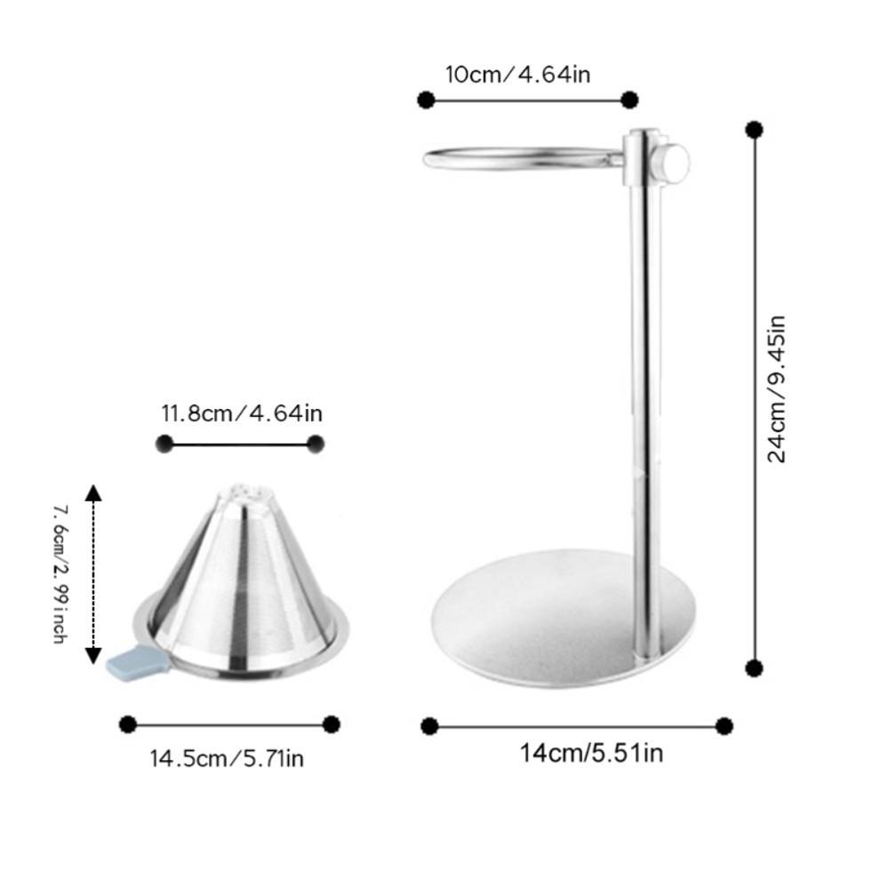 Stainless Steel Coffee Dripper Stand Adjustable Height Pour Over Stand Home Coffee Making